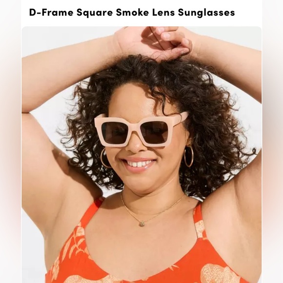 NWT Torrid Peach Square Sunglasses - Picture 1 of 9